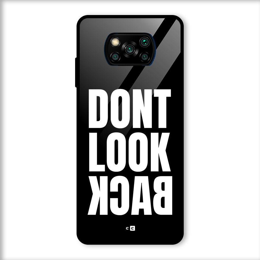 Dont Look Back Glass Back Case for Poco X3