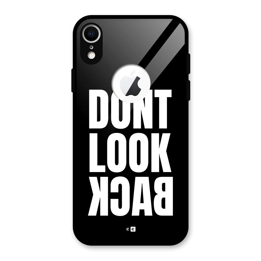 Dont Look Back Glass Back Case for iPhone XR Logo Cut