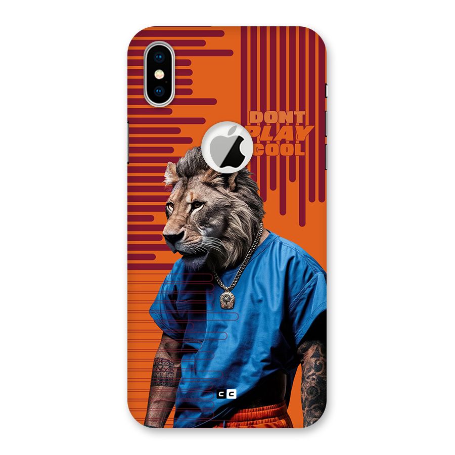 Dont Play Cool Back Case for iPhone X Logo Cut