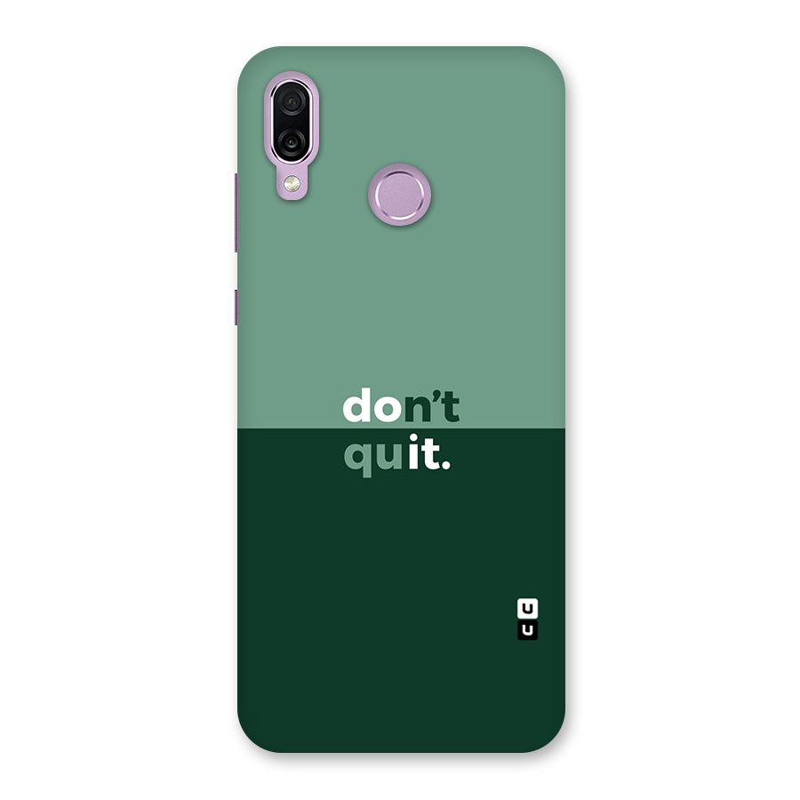 Dont Quit Do It Back Case for Honor Play