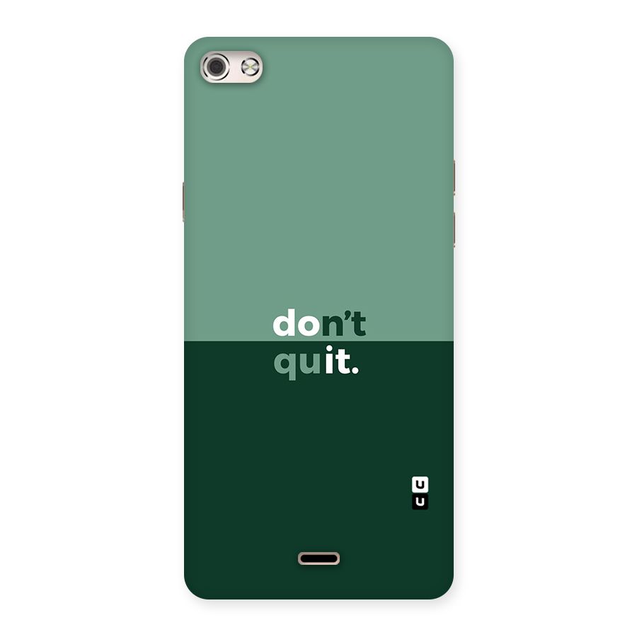 Dont Quit Do It Back Case for Micromax Canvas Silver 5