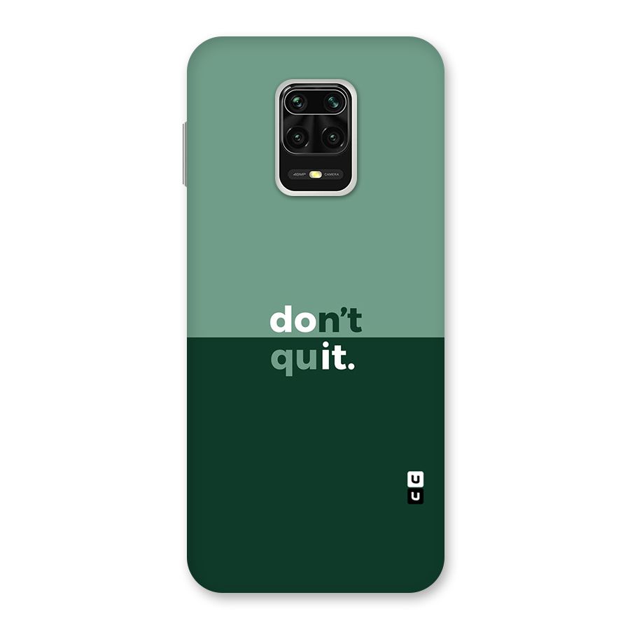 Dont Quit Do It Back Case for Redmi Note 9 Pro Max