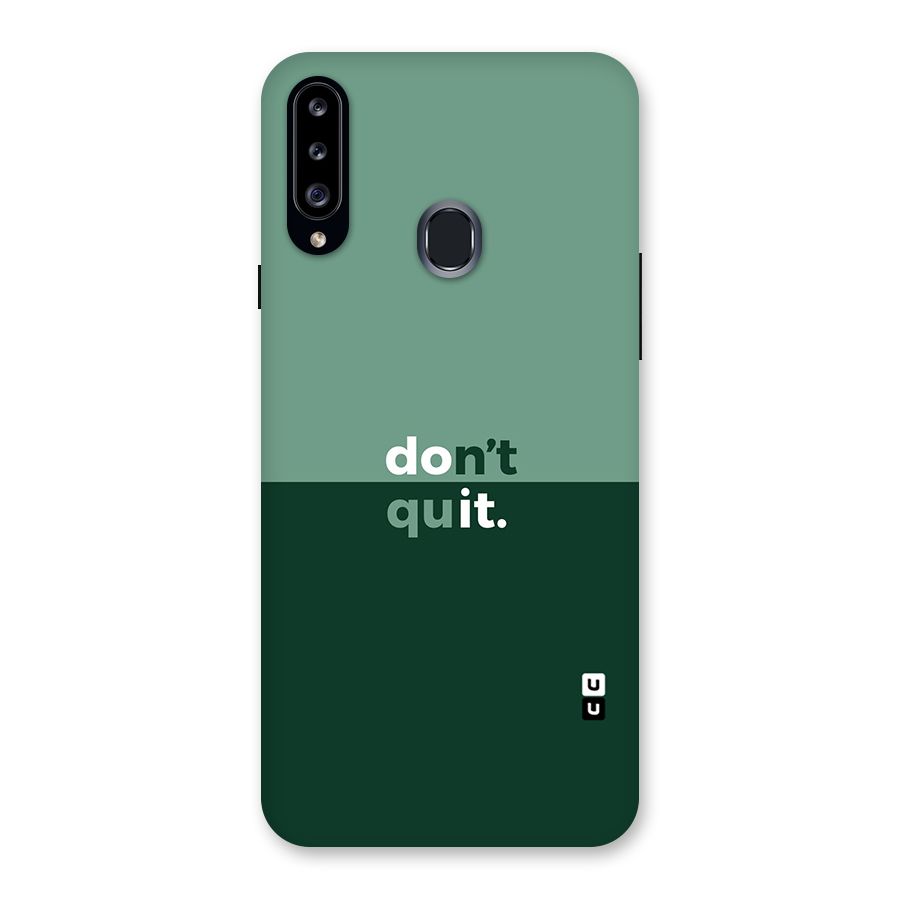 Dont Quit Do It Back Case for Samsung Galaxy A20s