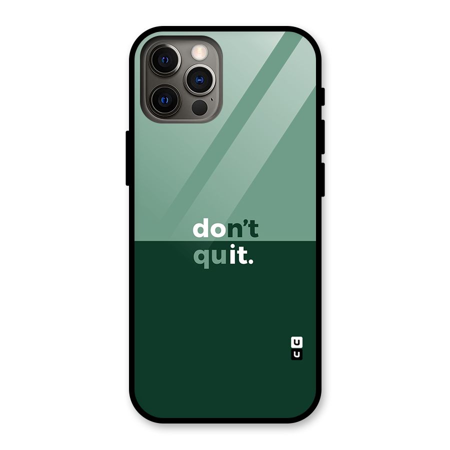 Dont Quit Do It Glass Back Case for iPhone 12 Pro