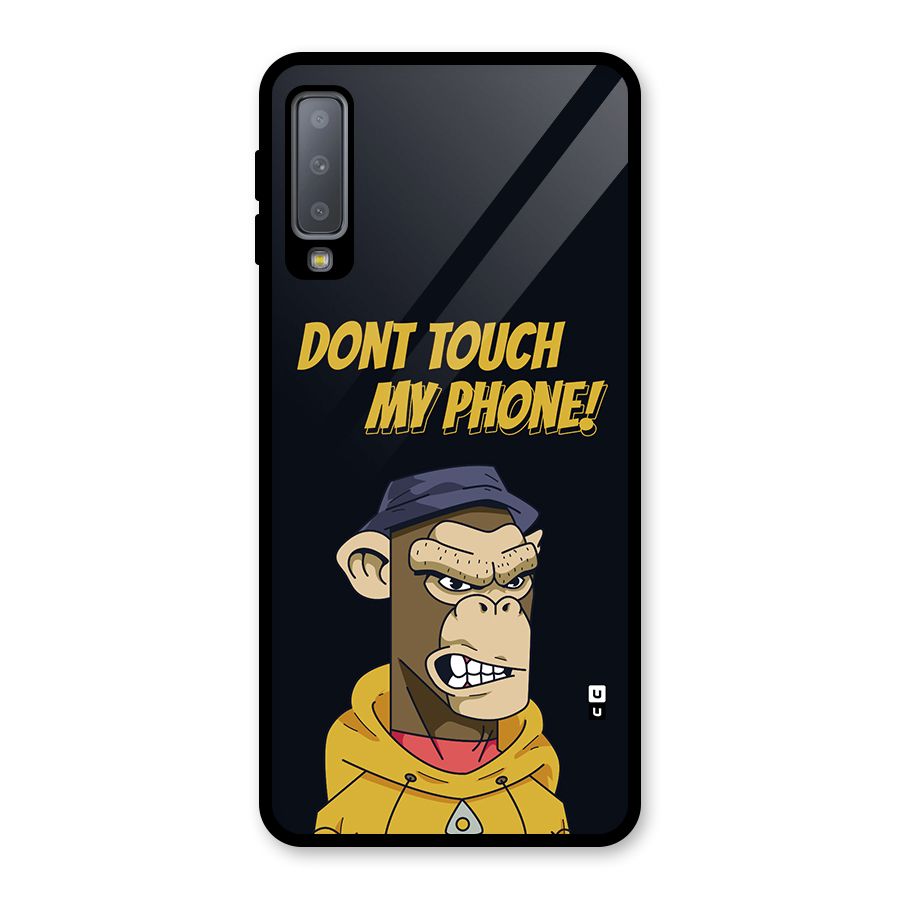 Dont Touch My Phone Glass Back Case for Galaxy A7 (2018)