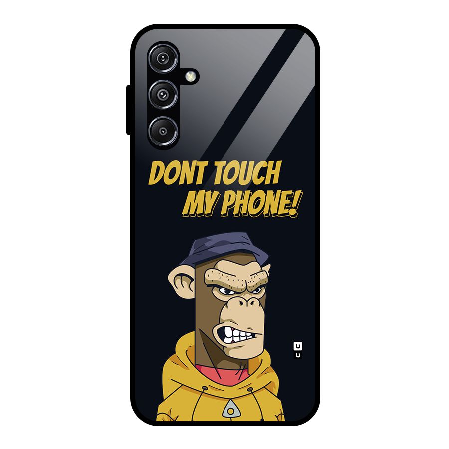 Dont Touch My Phone Glass Back Case for Galaxy M34 5G