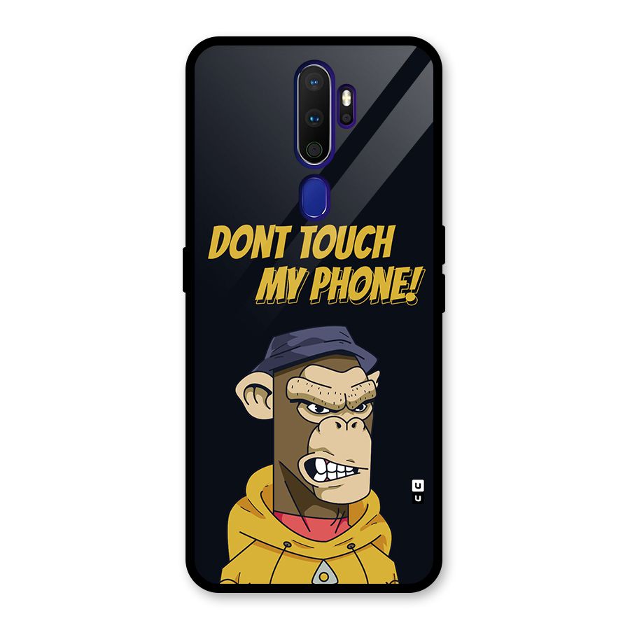 Dont Touch My Phone Glass Back Case for Oppo A9 (2020)