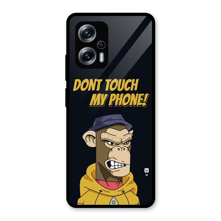 Dont Touch My Phone Glass Back Case for Redmi K50i