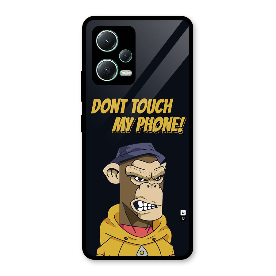 Dont Touch My Phone Glass Back Case for Redmi Note 12 5G