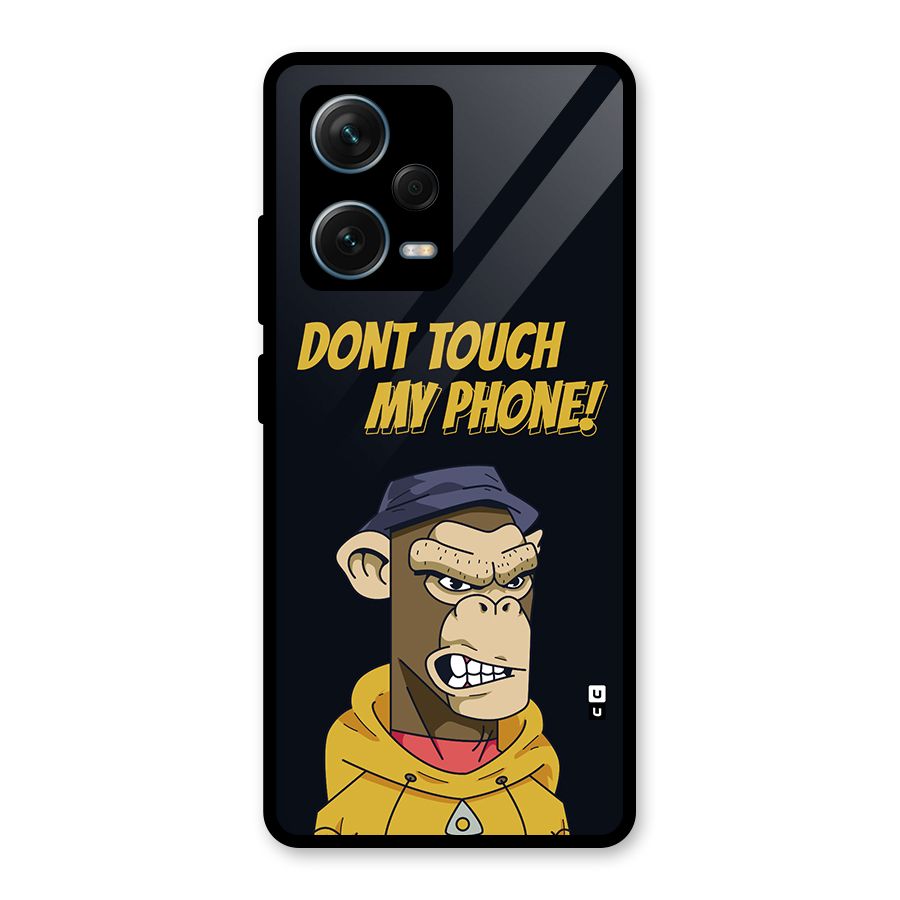 Dont Touch My Phone Glass Back Case for Redmi Note 12 Pro Plus 5G