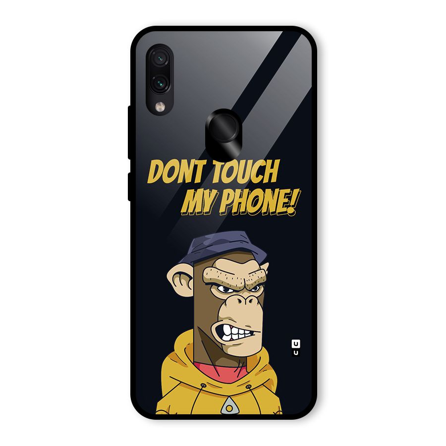 Dont Touch My Phone Glass Back Case for Redmi Note 7