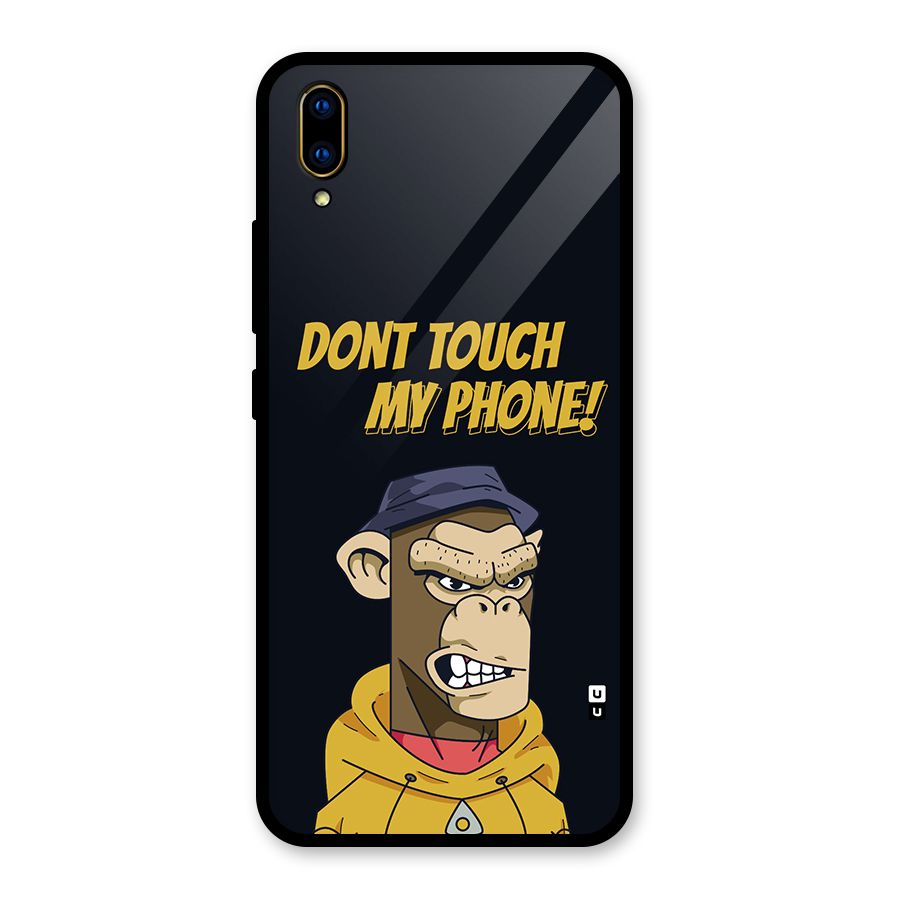 Dont Touch My Phone Glass Back Case for Vivo V11 Pro