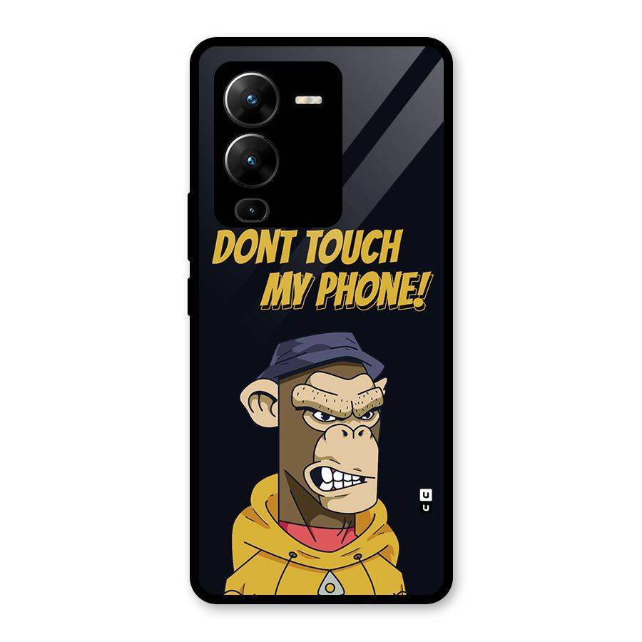 Dont Touch My Phone Glass Back Case for Vivo V25 Pro