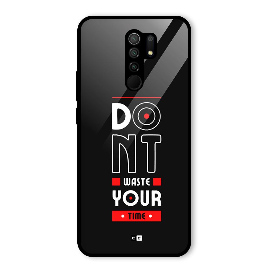 Dont Waste Time Glass Back Case for Poco M2
