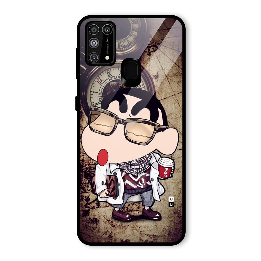 Dope Shinchan Glass Back Case for Galaxy M31