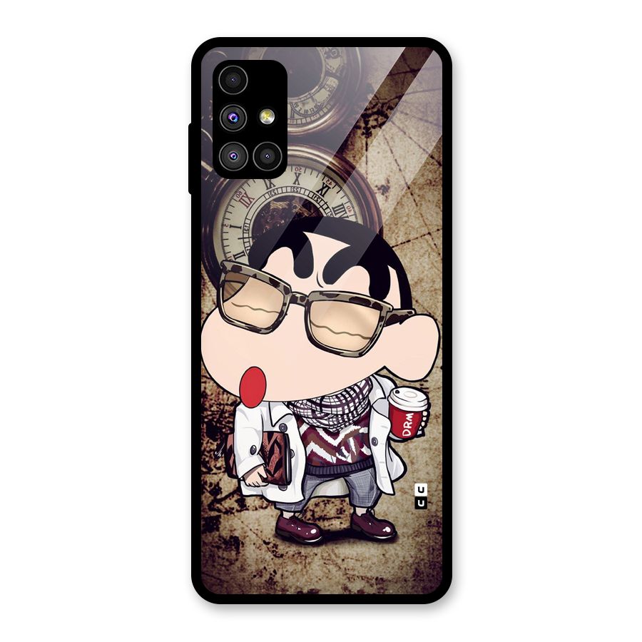 Dope Shinchan Glass Back Case for Galaxy M51