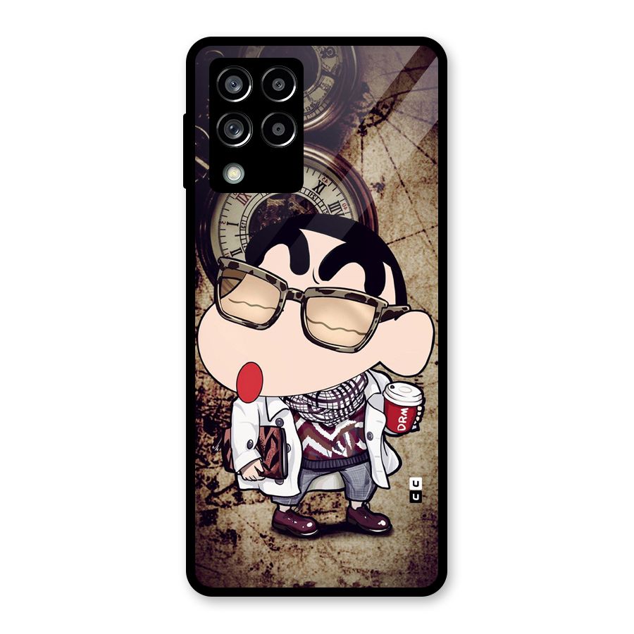 Dope Shinchan Glass Back Case for Galaxy M53 5G
