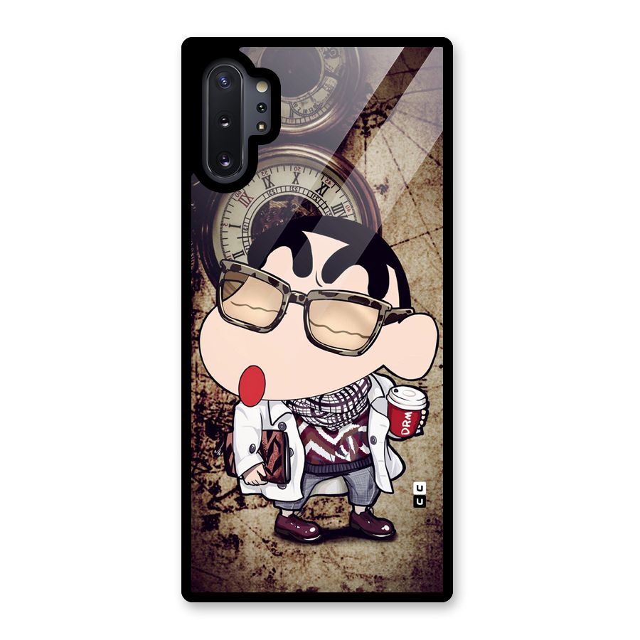 Dope Shinchan Glass Back Case for Galaxy Note 10 Plus