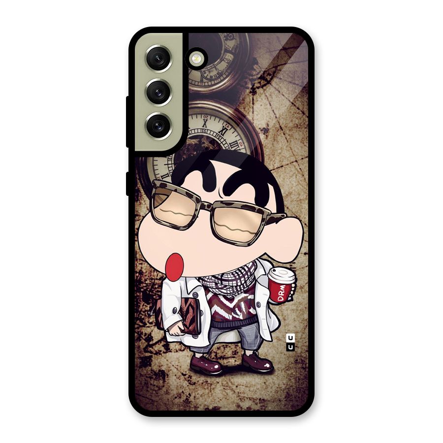 Dope Shinchan Glass Back Case for Galaxy S21 FE 5G