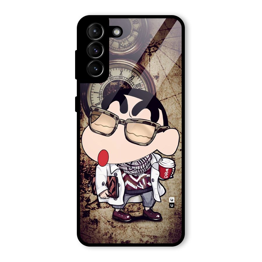 Dope Shinchan Glass Back Case for Galaxy S21 Plus