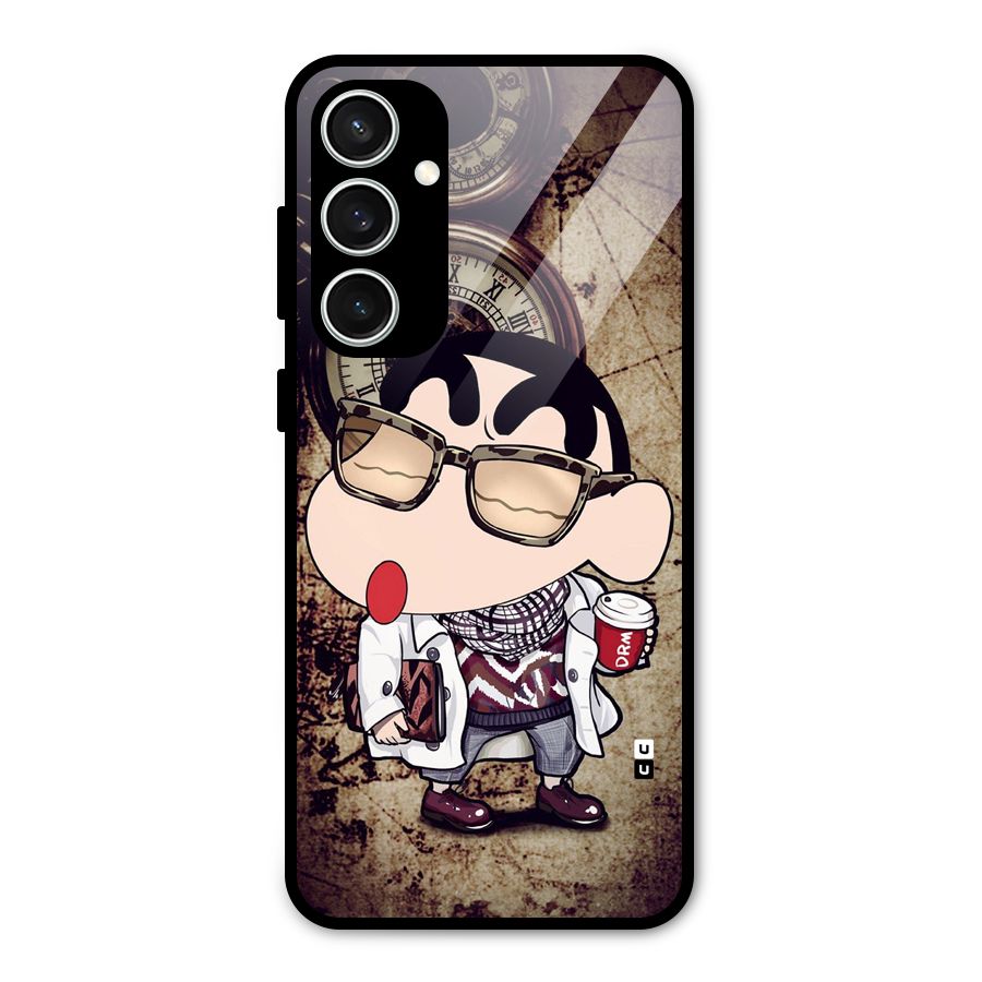 Dope Shinchan Glass Back Case for Galaxy S23 FE
