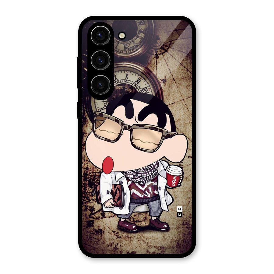 Dope Shinchan Glass Back Case for Galaxy S23 Plus