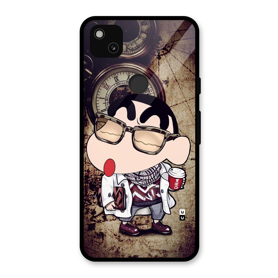 Dope Shinchan Glass Back Case for Google Pixel 4a