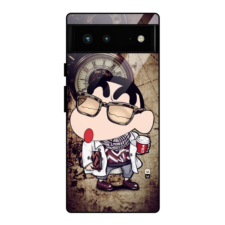 Dope Shinchan Glass Back Case for Google Pixel 6