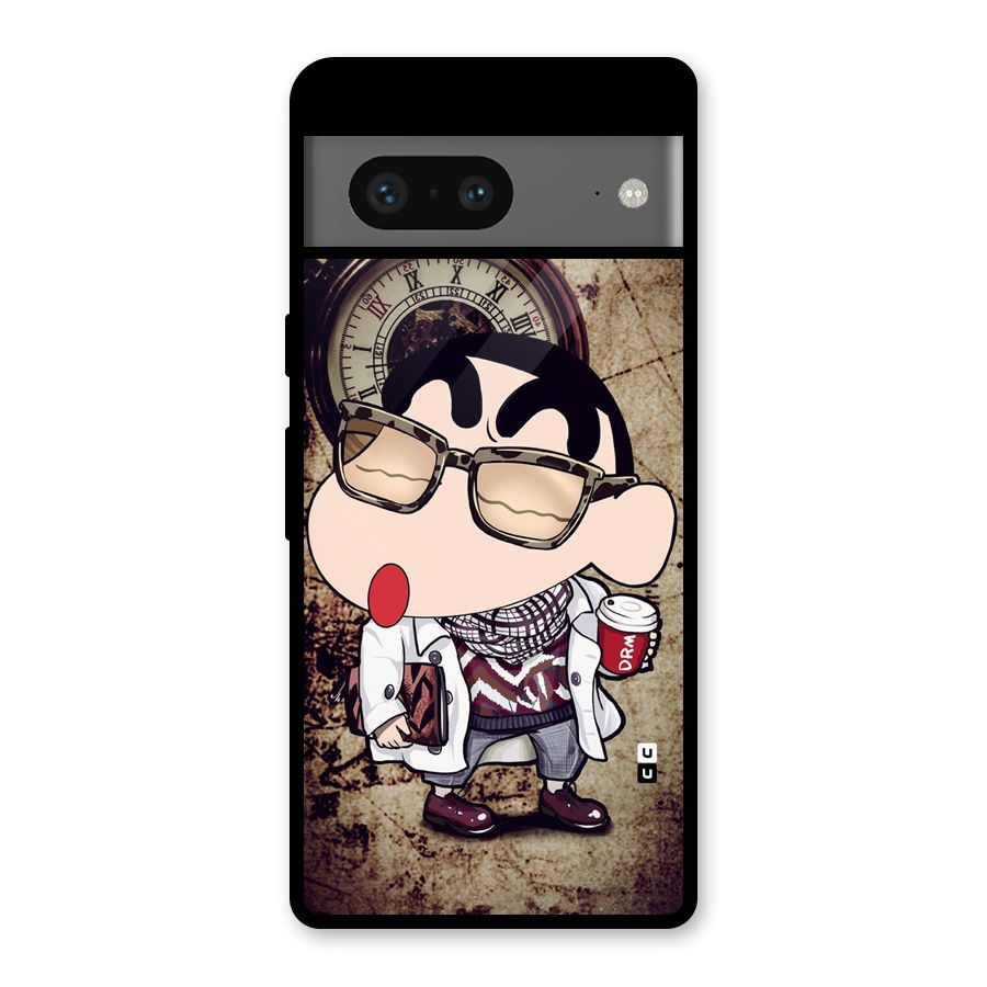 Dope Shinchan Glass Back Case for Google Pixel 7