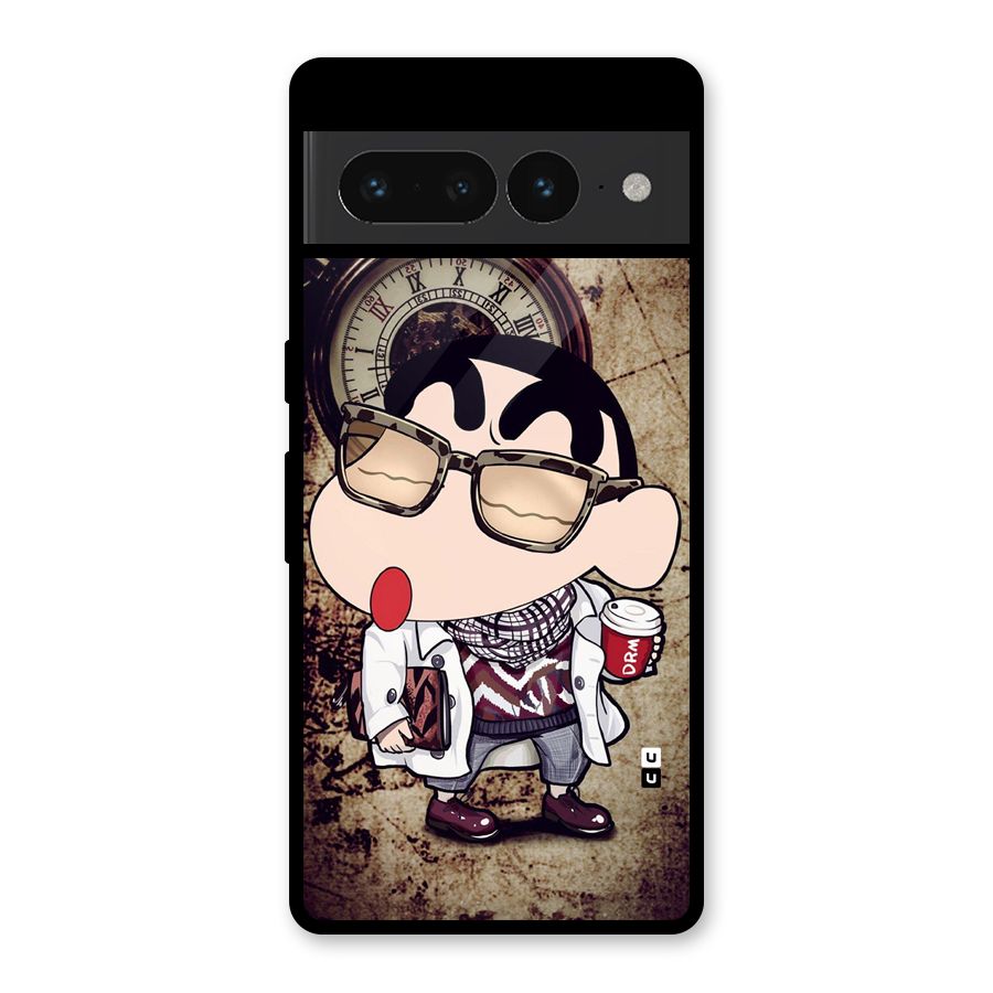 Dope Shinchan Glass Back Case for Google Pixel 7 Pro
