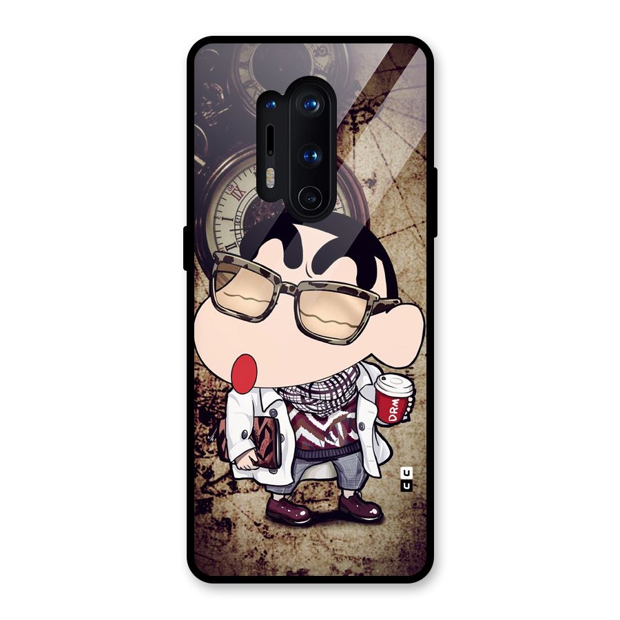 Dope Shinchan Glass Back Case for OnePlus 8 Pro
