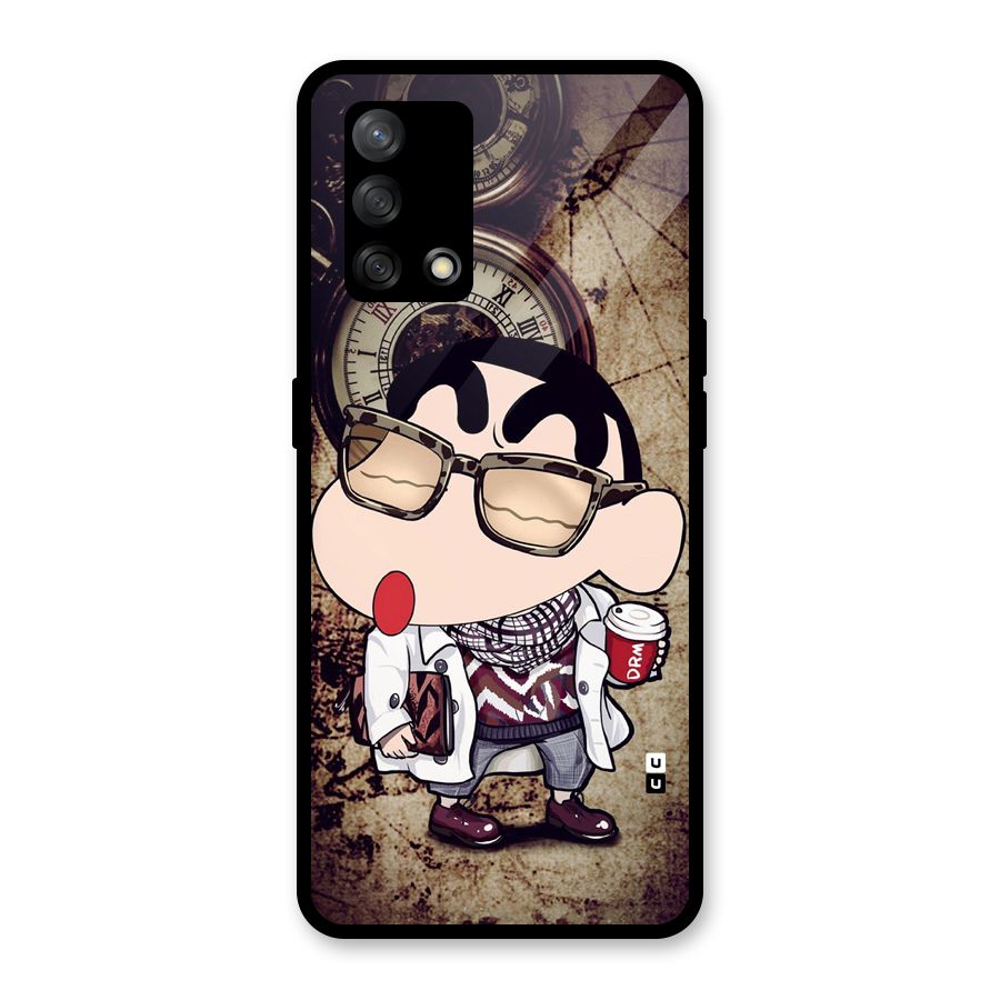 Dope Shinchan Glass Back Case for Oppo F19