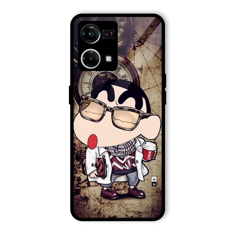 Dope Shinchan Glass Back Case for Oppo F21 Pro 4G