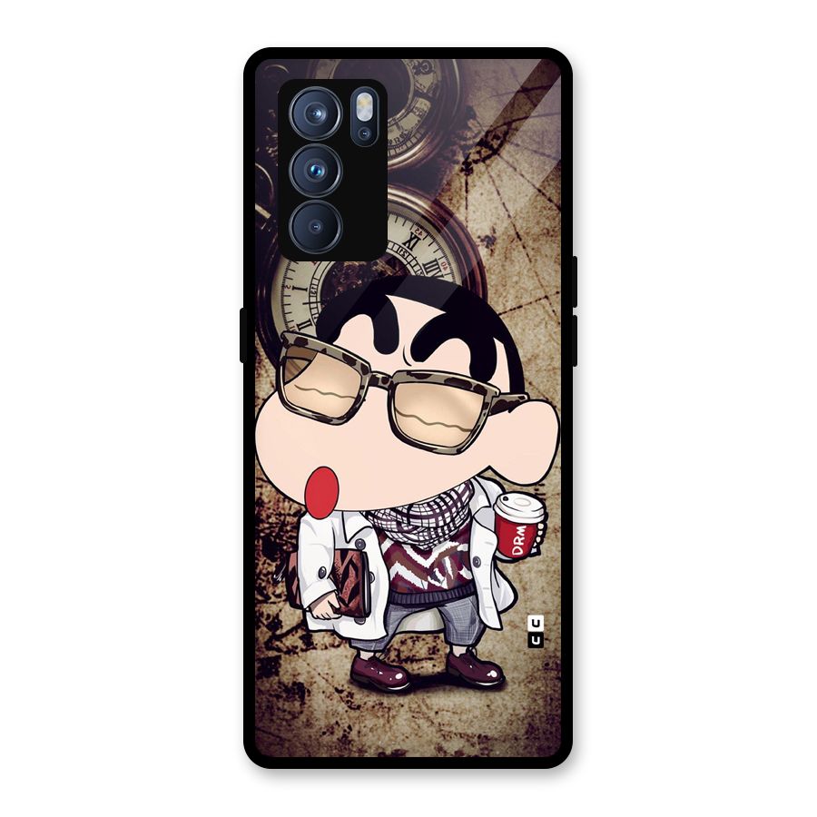Dope Shinchan Glass Back Case for Oppo Reno6 Pro 5G