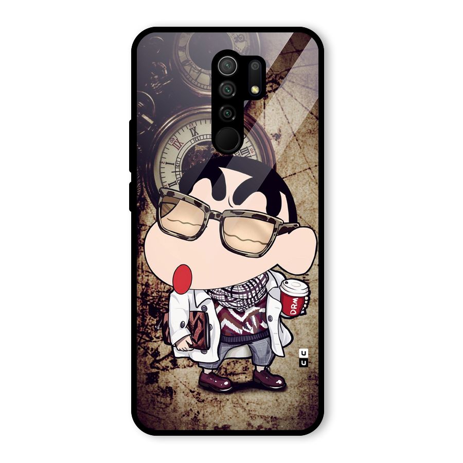 Dope Shinchan Glass Back Case for Poco M2