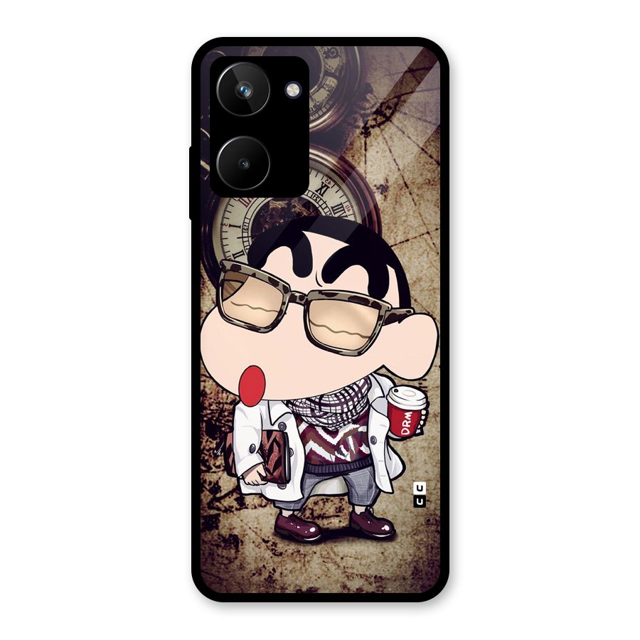 Dope Shinchan Glass Back Case for Realme 10