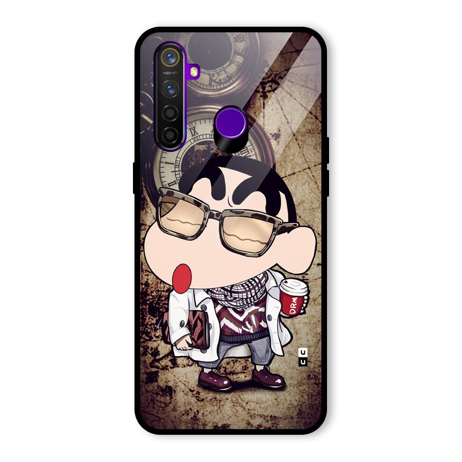 Dope Shinchan Glass Back Case for Realme 5 Pro