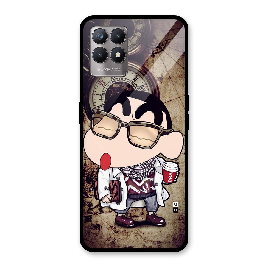 Dope Shinchan Glass Back Case for Realme 8i