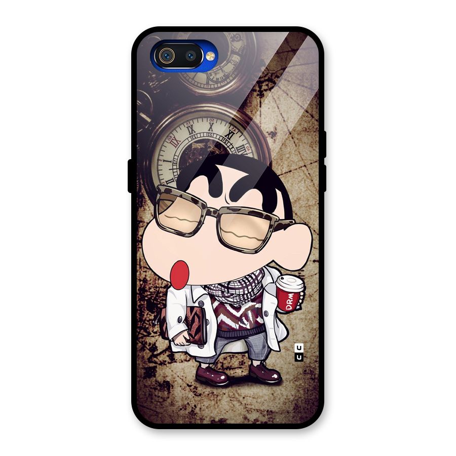 Dope Shinchan Glass Back Case for Realme C2