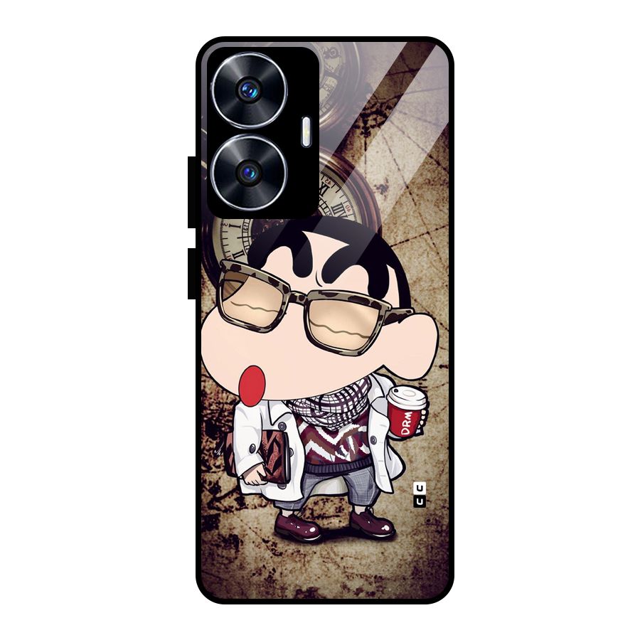 Dope Shinchan Glass Back Case for Realme Narzo N55