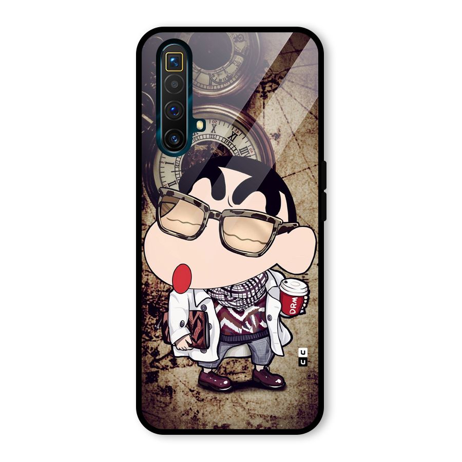 Dope Shinchan Glass Back Case for Realme X3