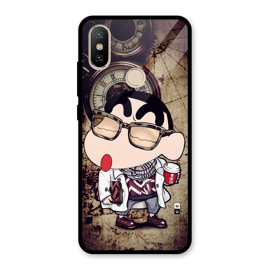 Dope Shinchan Glass Back Case for Redmi A2
