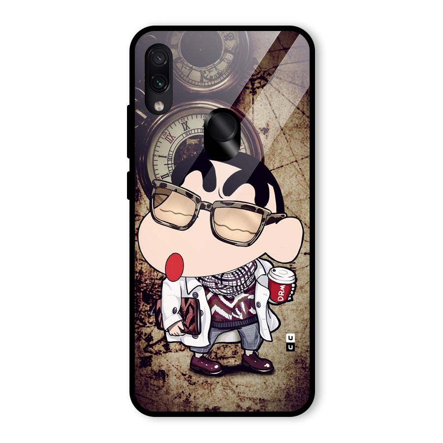 Dope Shinchan Glass Back Case for Redmi Note 7S