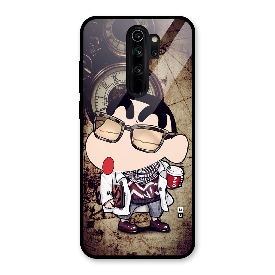 Dope Shinchan Glass Back Case for Redmi Note 8 Pro
