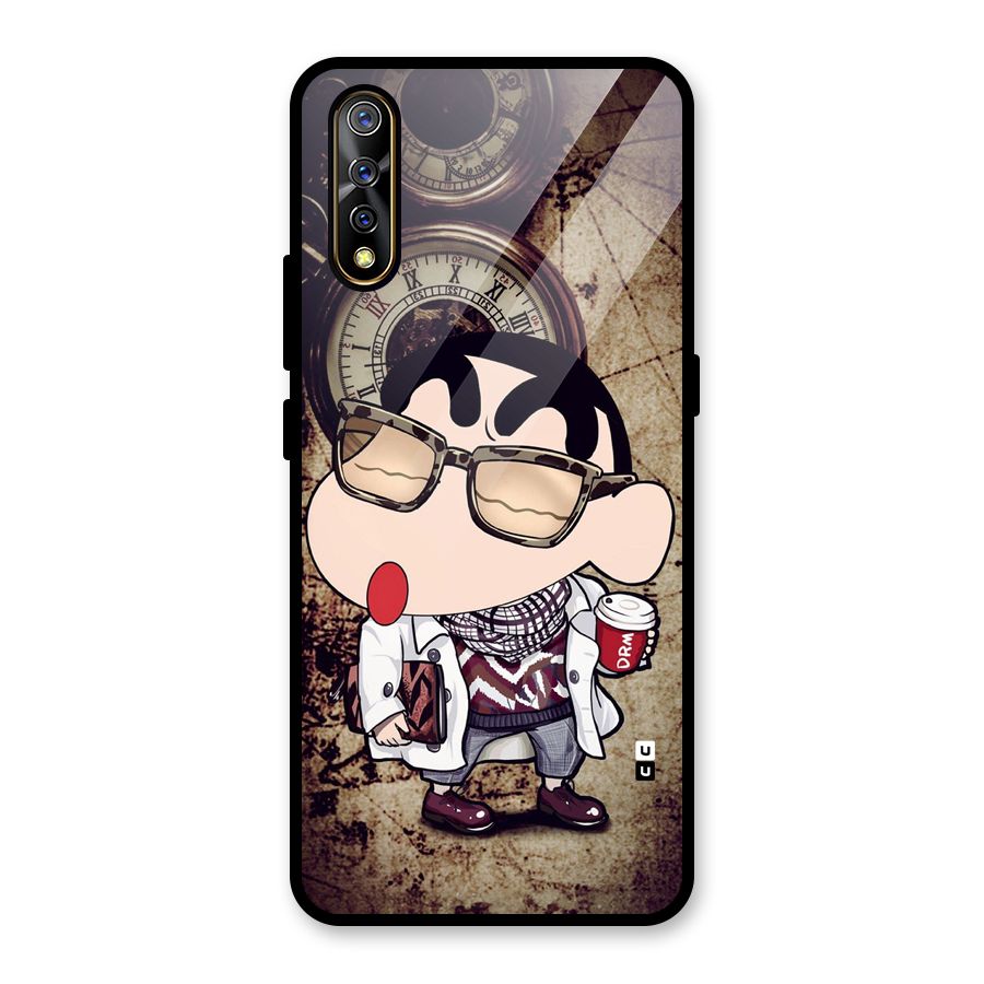 Dope Shinchan Glass Back Case for Vivo S1