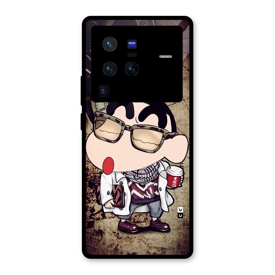 Dope Shinchan Glass Back Case for Vivo X80 Pro