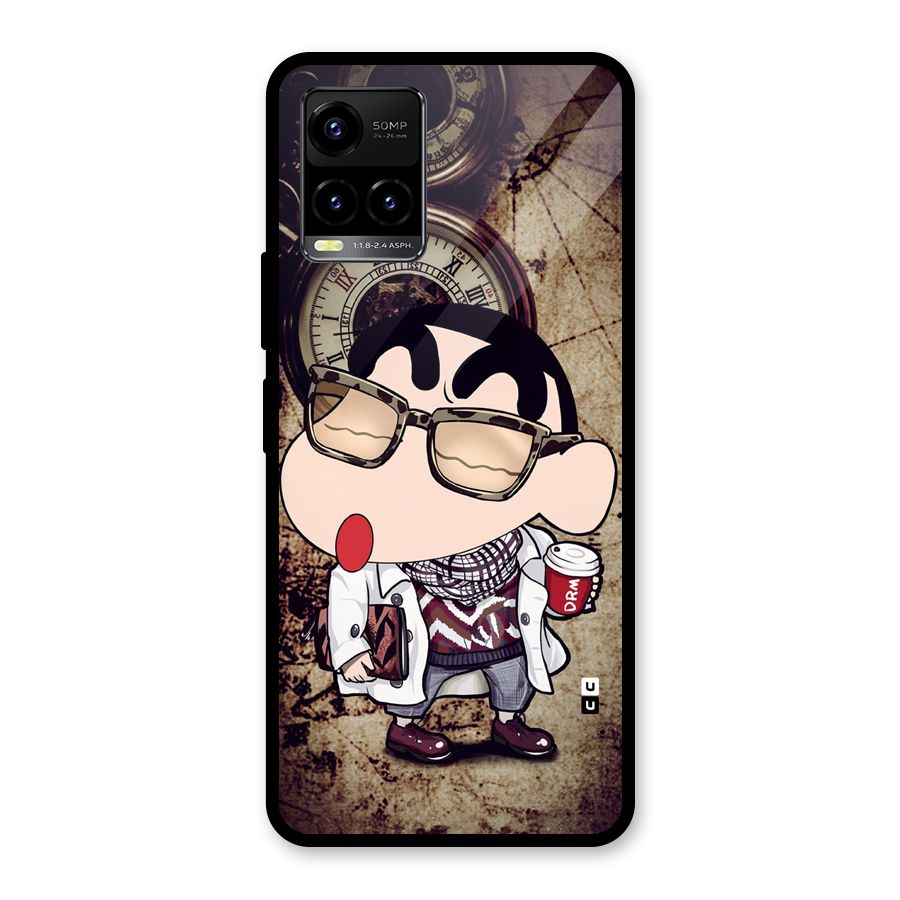 Dope Shinchan Glass Back Case for Vivo Y21T