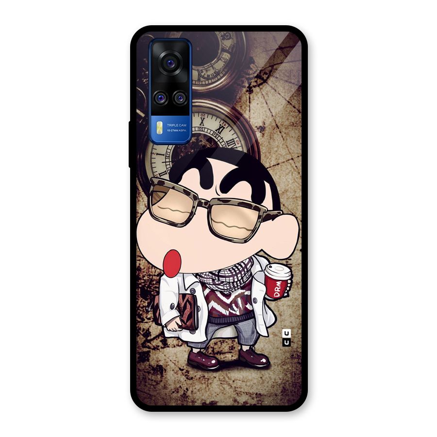 Dope Shinchan Glass Back Case for Vivo Y31