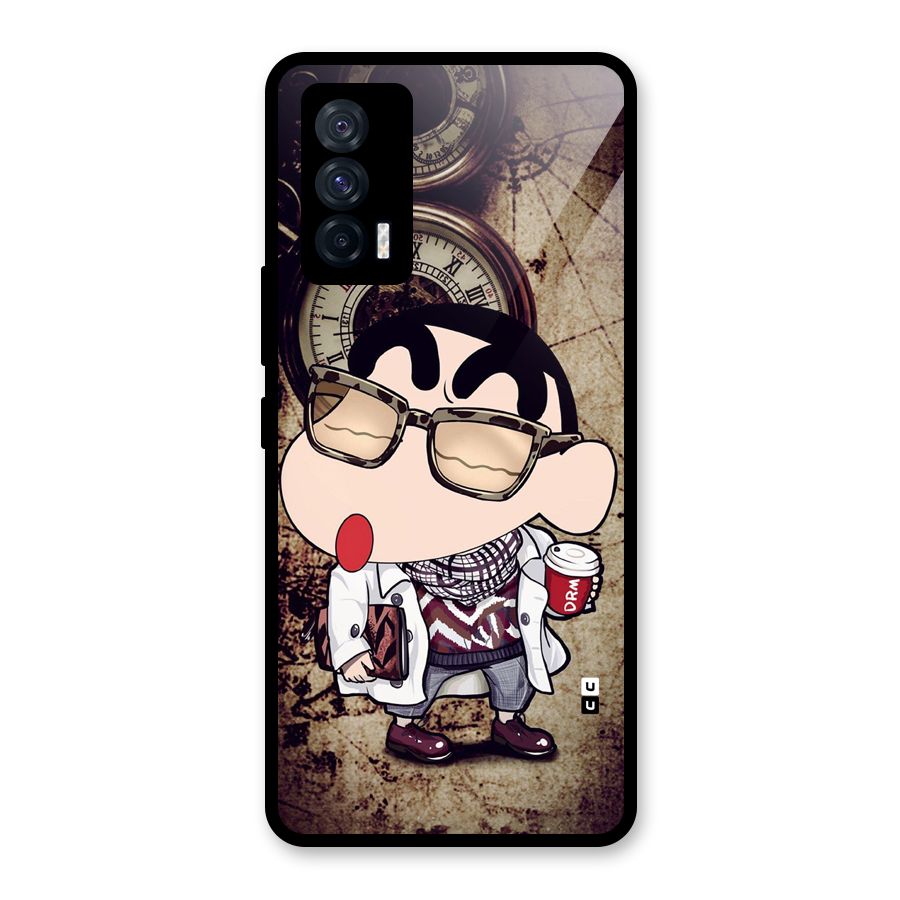 Dope Shinchan Glass Back Case for Vivo iQOO 7 5G