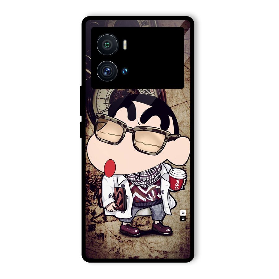 Dope Shinchan Glass Back Case for Vivo iQOO 9 Pro